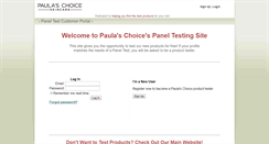 Desktop Screenshot of paneltest.paulaschoice.com